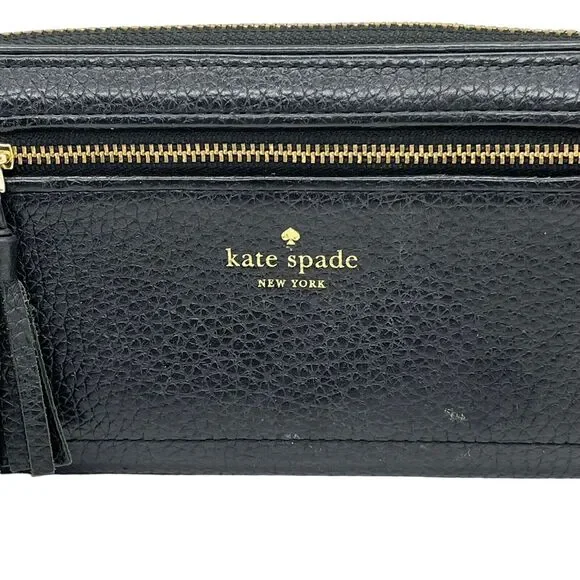 Kate Spade Wallet Billfold Large Continental Wlru5448 Cameron Black - Picture 2 of 15